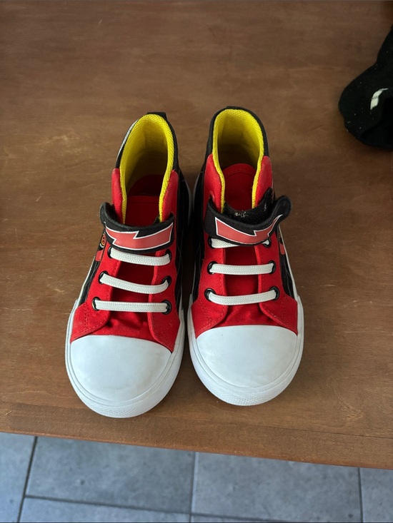 Disney Other - Disney cars Red High-Top Sneakers with Black Accents